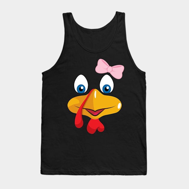 'Turkey Face' Funny Thanksgiving Gift Tank Top by ourwackyhome